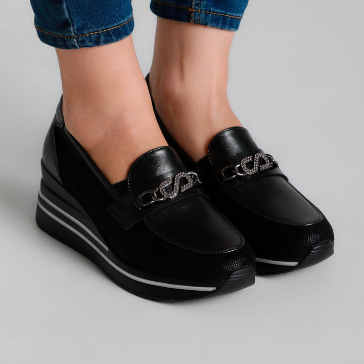 Women's Loafers Featuring Stylish Silver Accents