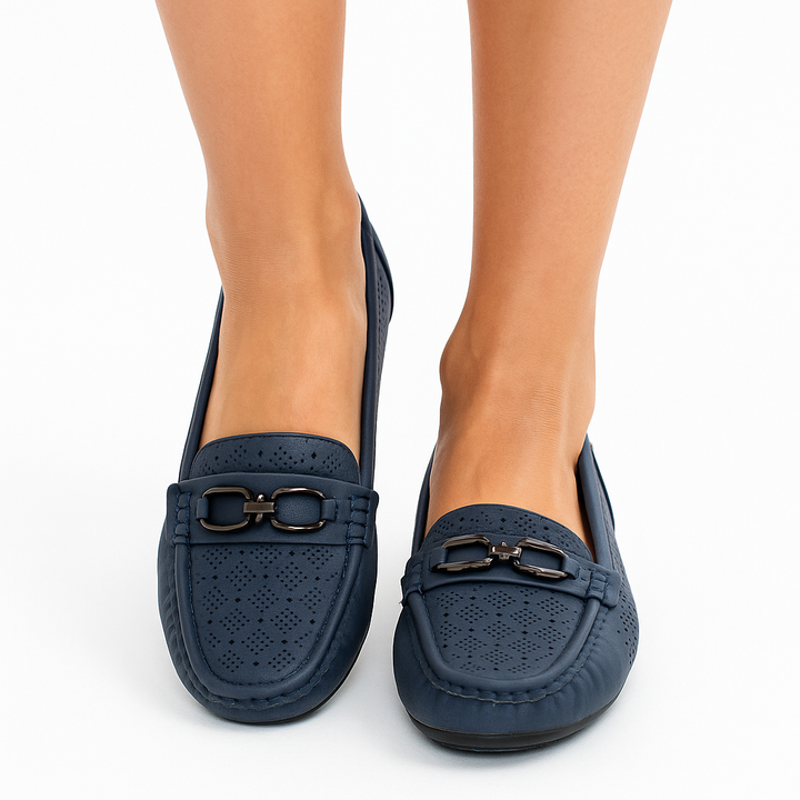 Platform Sole Perforated Moccasins