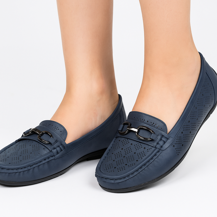 Platform Sole Perforated Moccasins