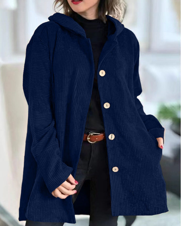 Mae | Cosy Corduroy Hooded Jacket