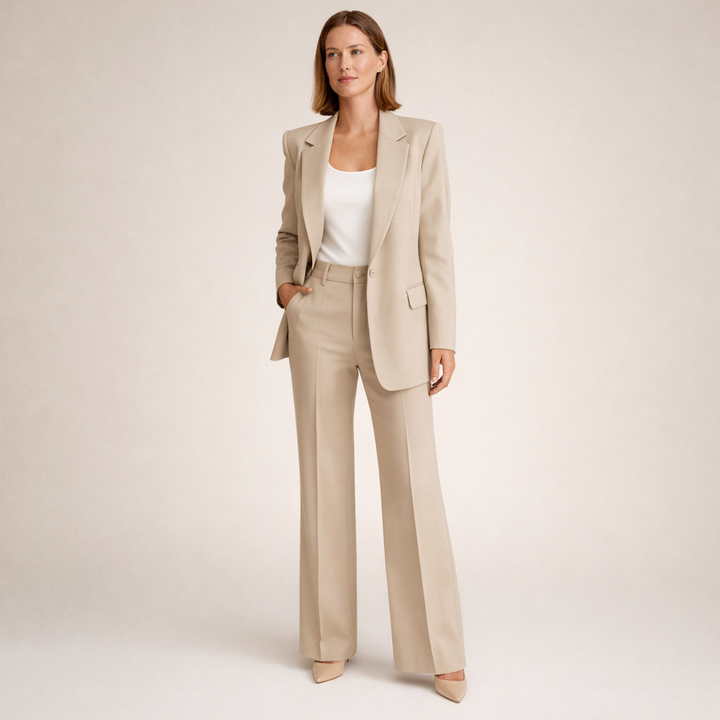 Vanessa™ | Chic Suit Ensemble with Flared Trousers