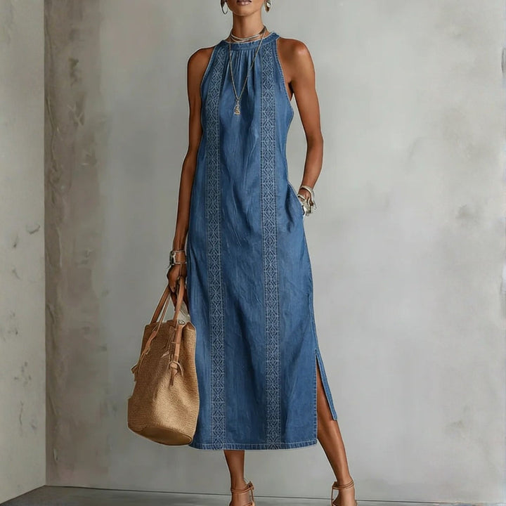 Júlia - Vintage Lace Denim Dress