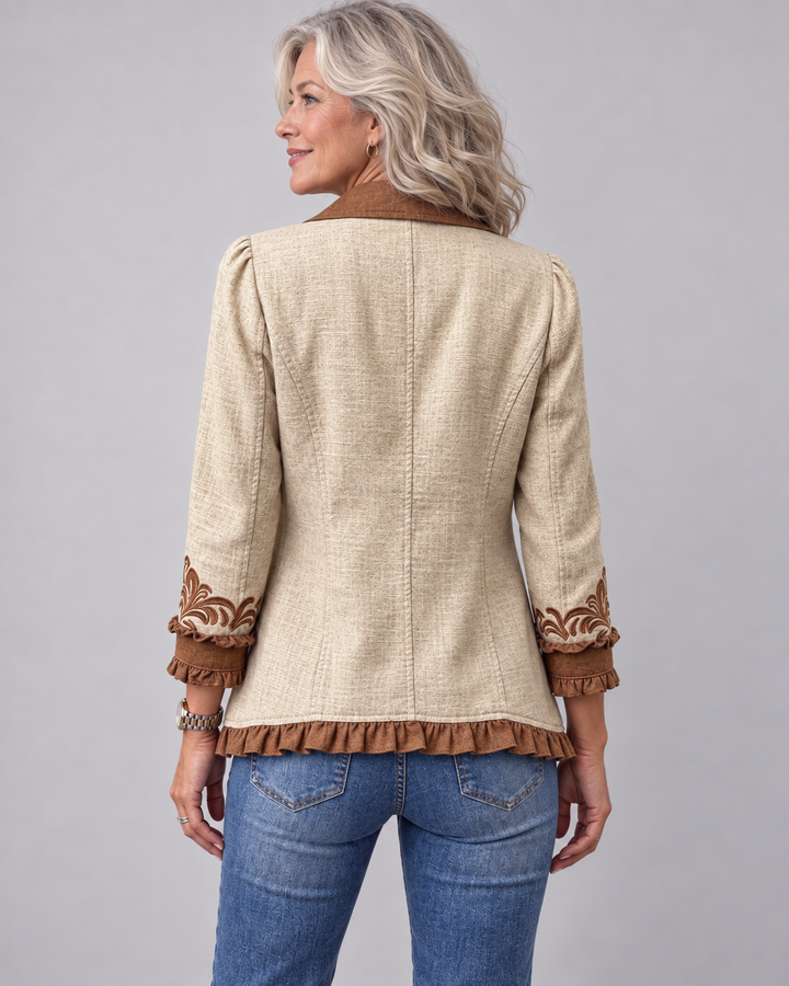 Clodagh | Blazer in Cream with Trim