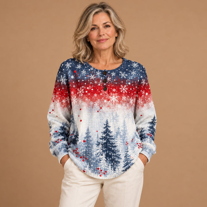 Aoibhinn - Festive Christmas Jumper Featuring a Christmas Tree Design