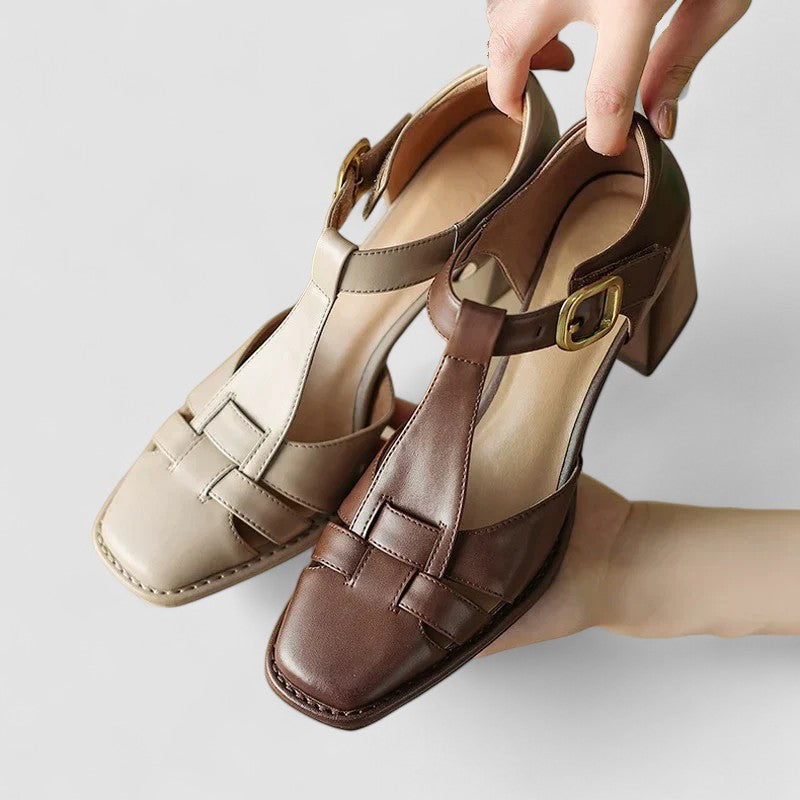 Eulalie | T-Strap Heeled Orthopaedic Shoes