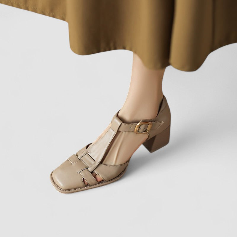 Eulalie | T-Strap Heeled Orthopaedic Shoes