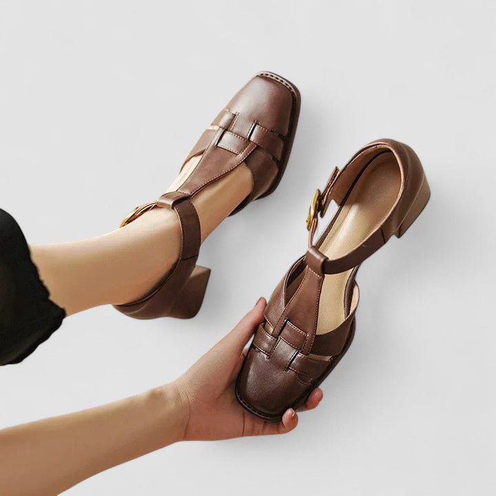 Eulalie | T-Strap Heeled Orthopaedic Shoes