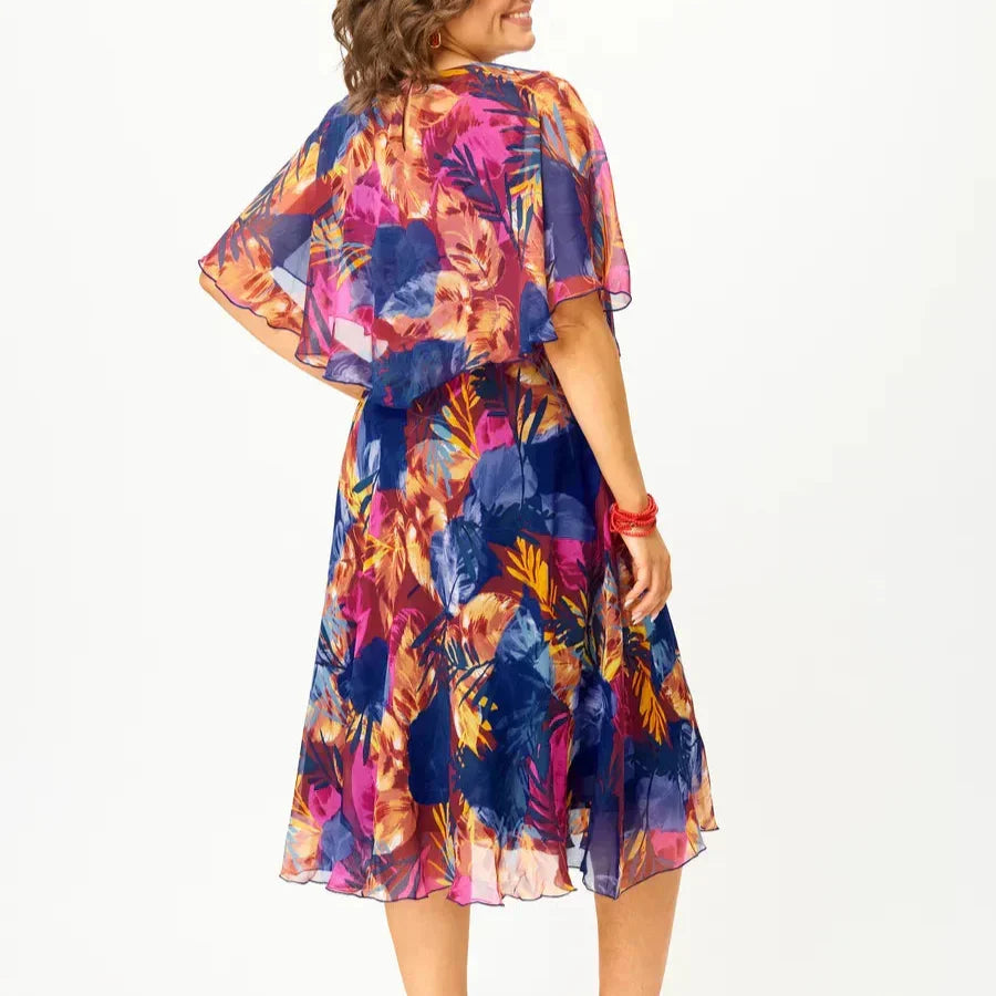 Aitana | Midi Dress with Bold Pattern