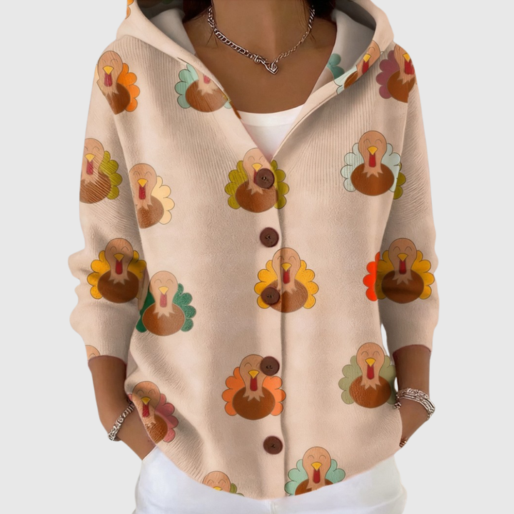 Johanna | Comfortable knitted cardigan with hood