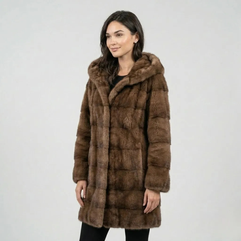 Cozy Oversized Hooded Synthetic Fur Coat