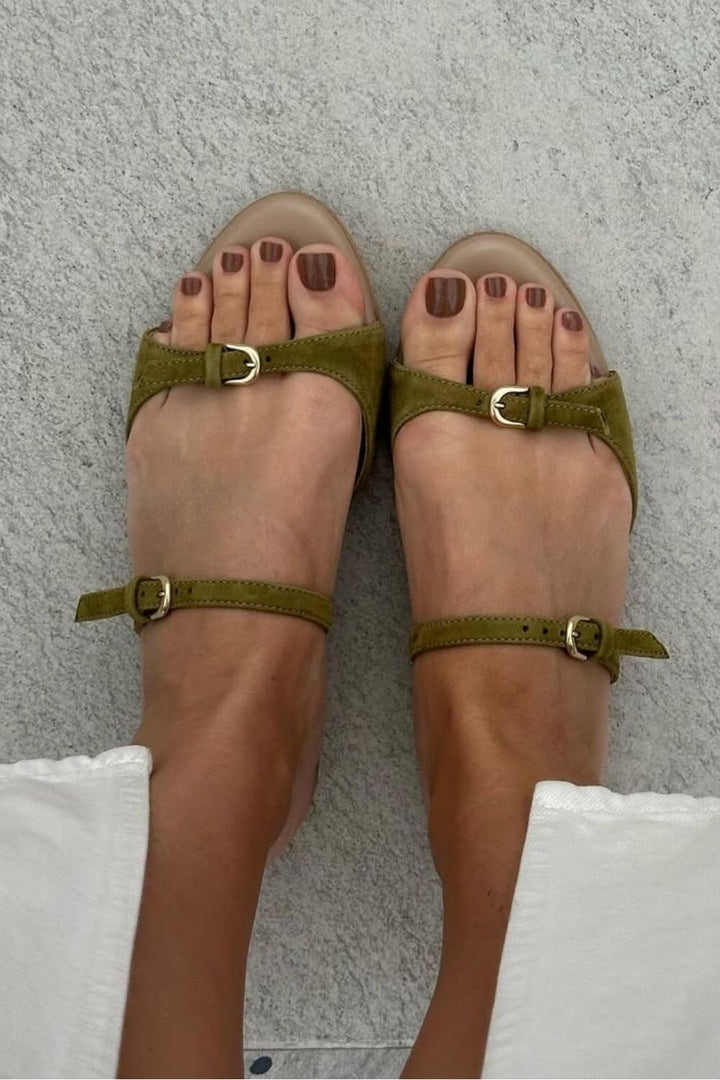 Rosalinda - Velvet Open-Toe Sandals