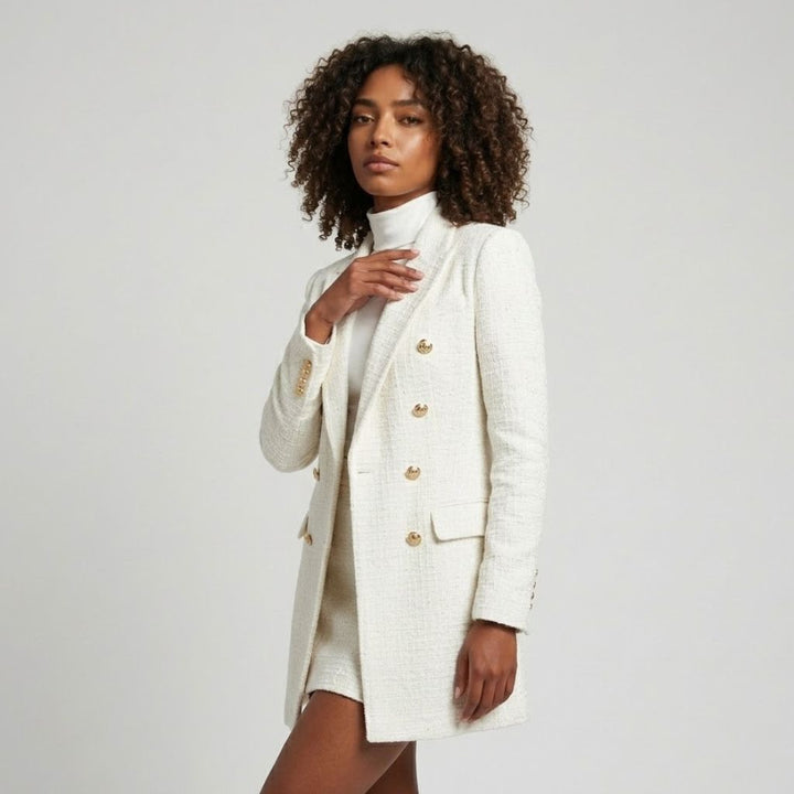 Tailored Double-Breasted Blazer