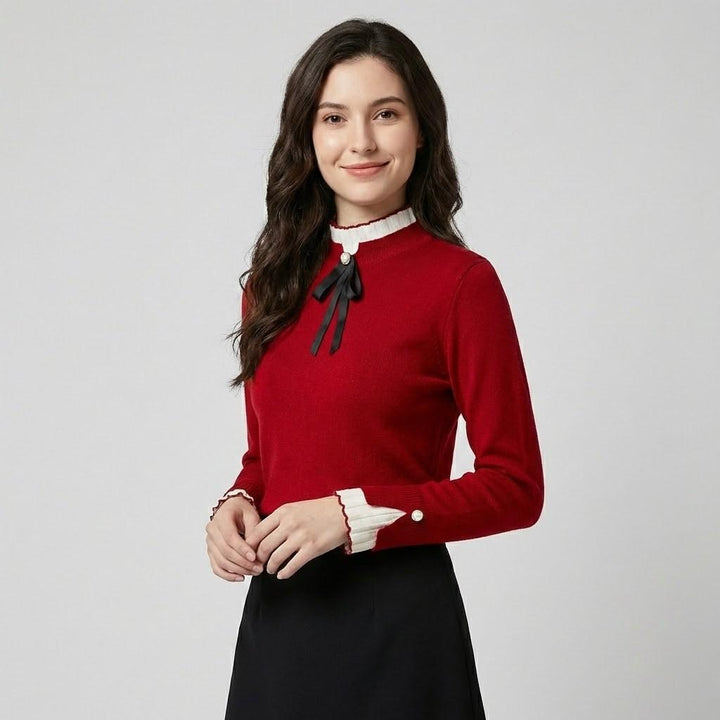 Chic Blouse with Stylish Bow Detail