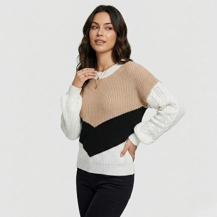 Cozy Relaxed-Fit Knitted Sweater for Effortless Everyday Elegance