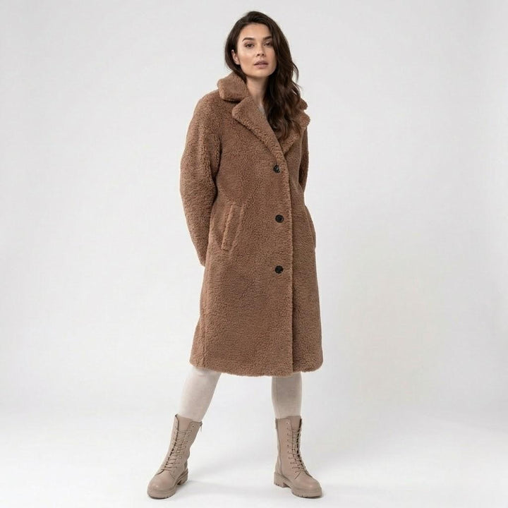 Sophisticated Straight-Cut Wool Blend Coat