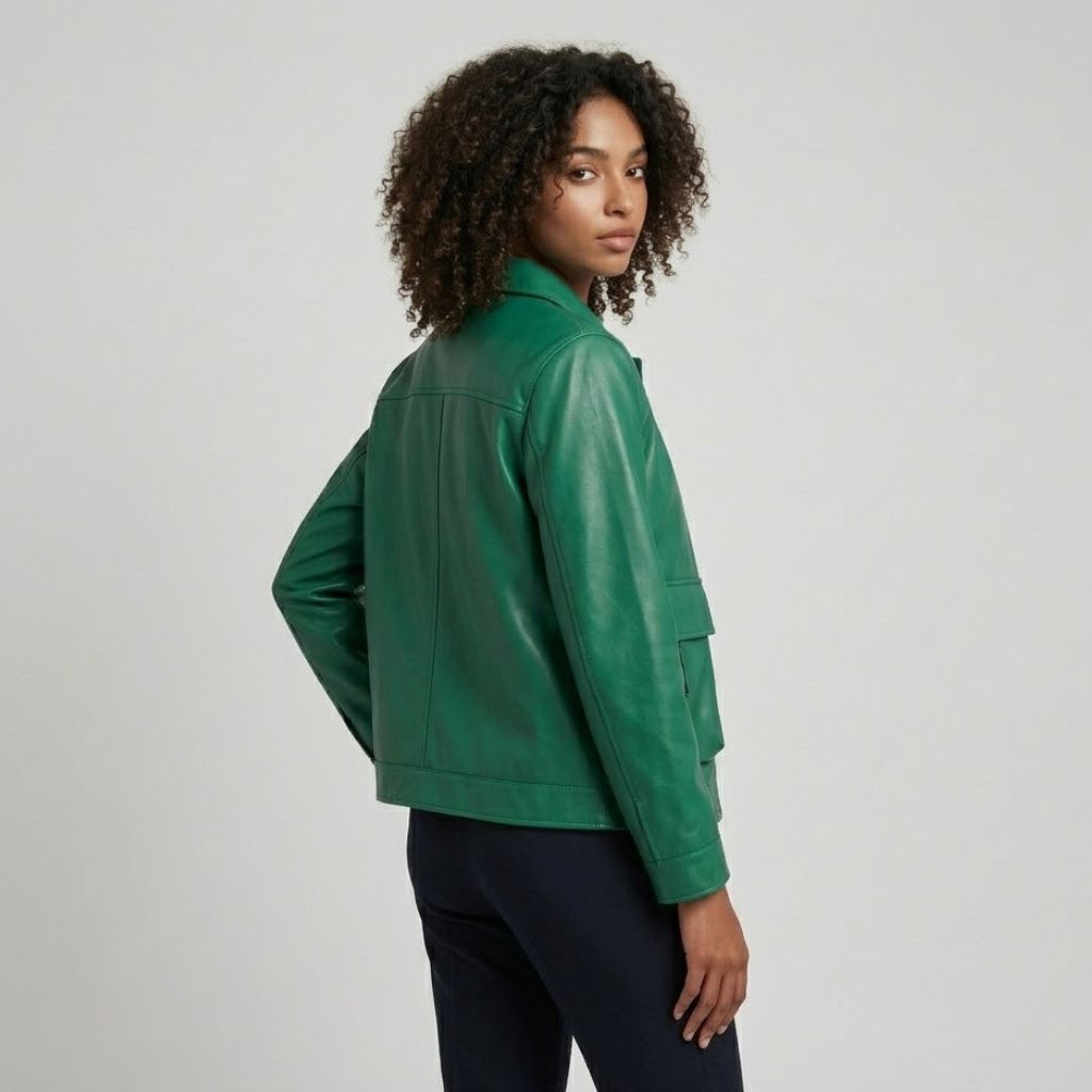 Urban Style Short Structured Jacket with Front Pockets