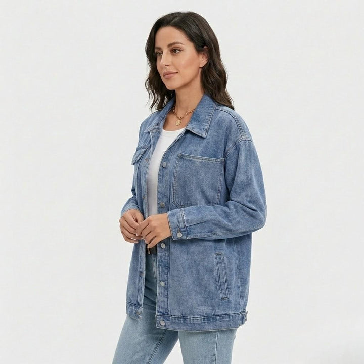 Relaxed Fit Denim Shirt Jacket