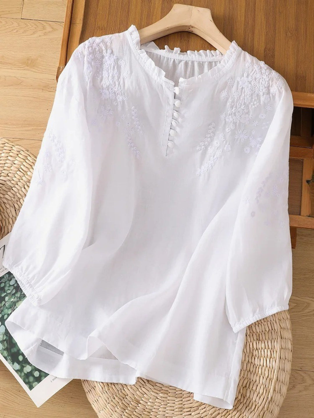 Kissina - Cotton and Linen Blouse