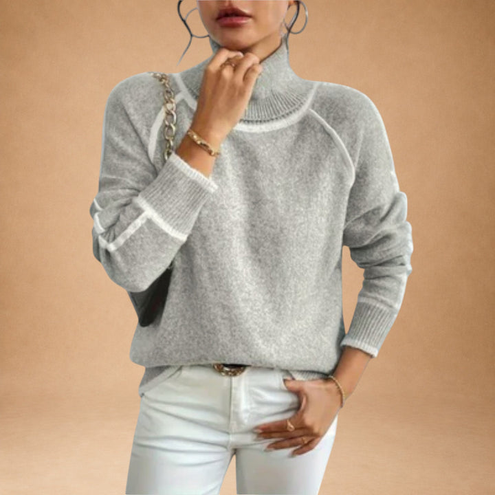 Aurora - Comfortable Sweater with High Neck