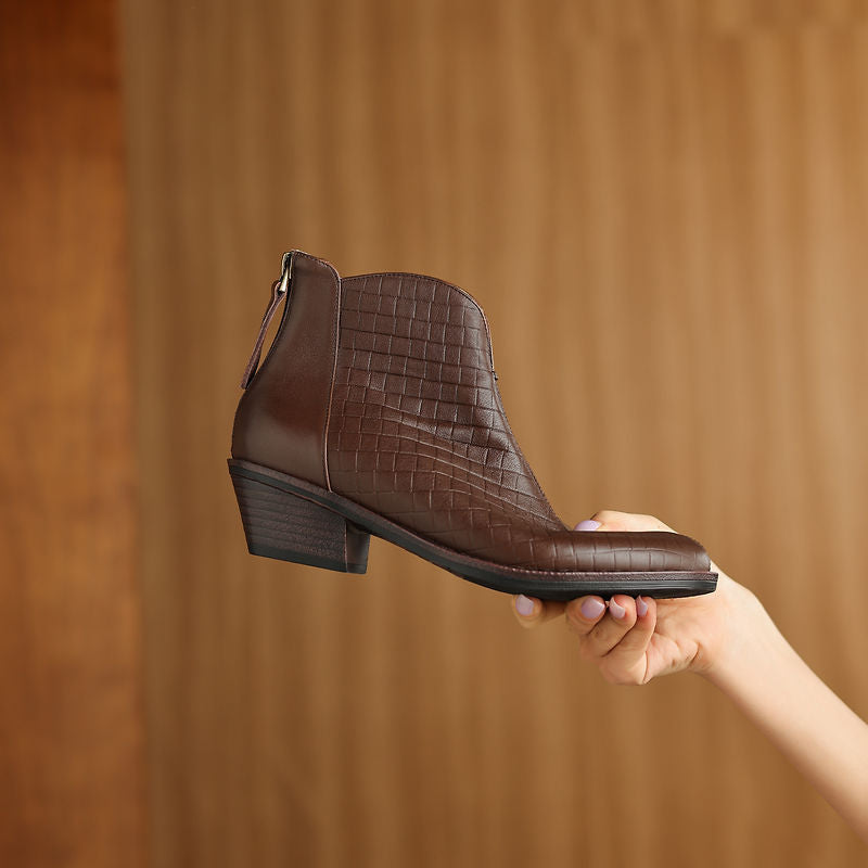 Camila Genuine Leather Ankle Boots