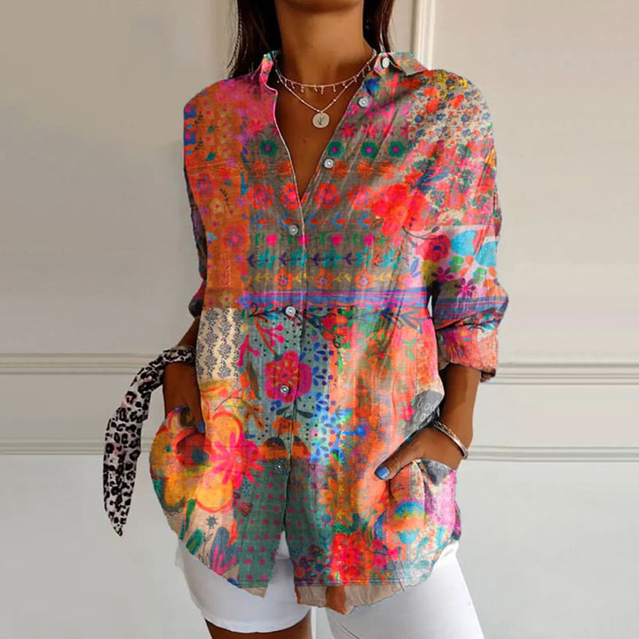 Rafaela - Romantic Shirt with Pattern
