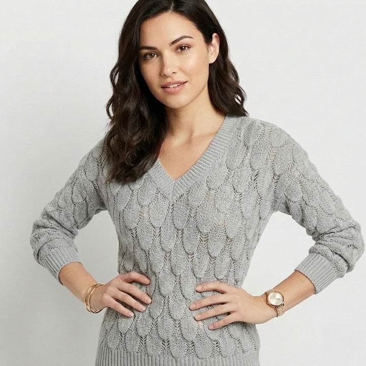 Relaxed Fit Knitted Sweater in a Cotton-Wool Blend - Modern Casual Style
