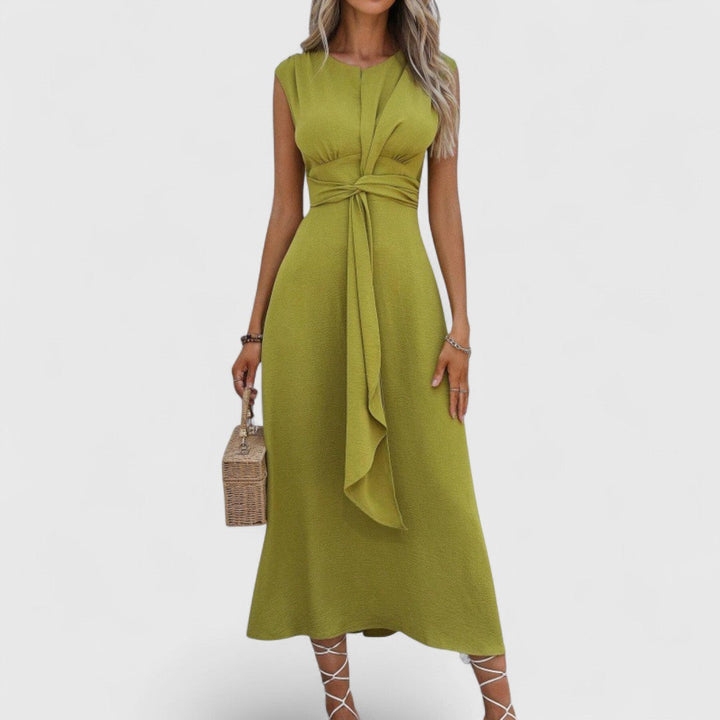 Penelope - Sleeveless Airy Maxi Dress with a Flattering Round Neckline