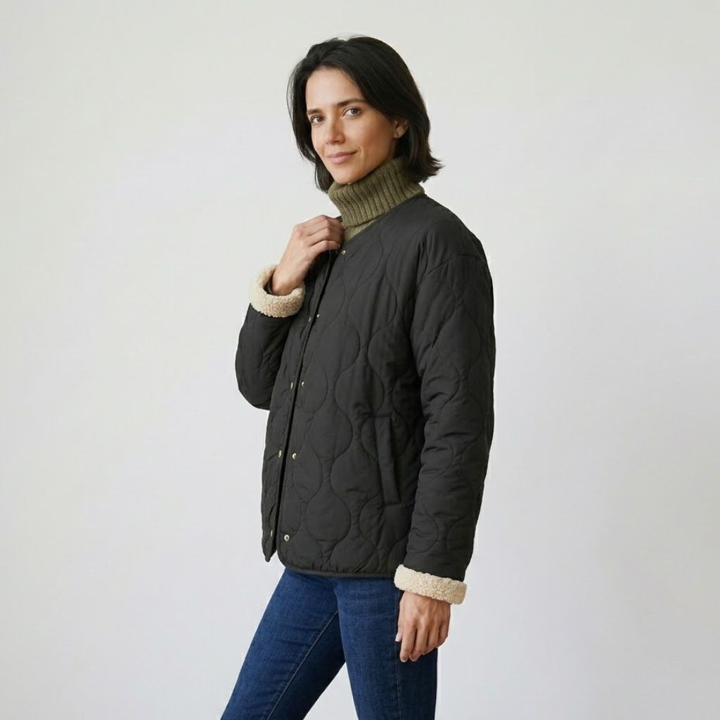 Spacious Quilted Jacket for Daily Comfort