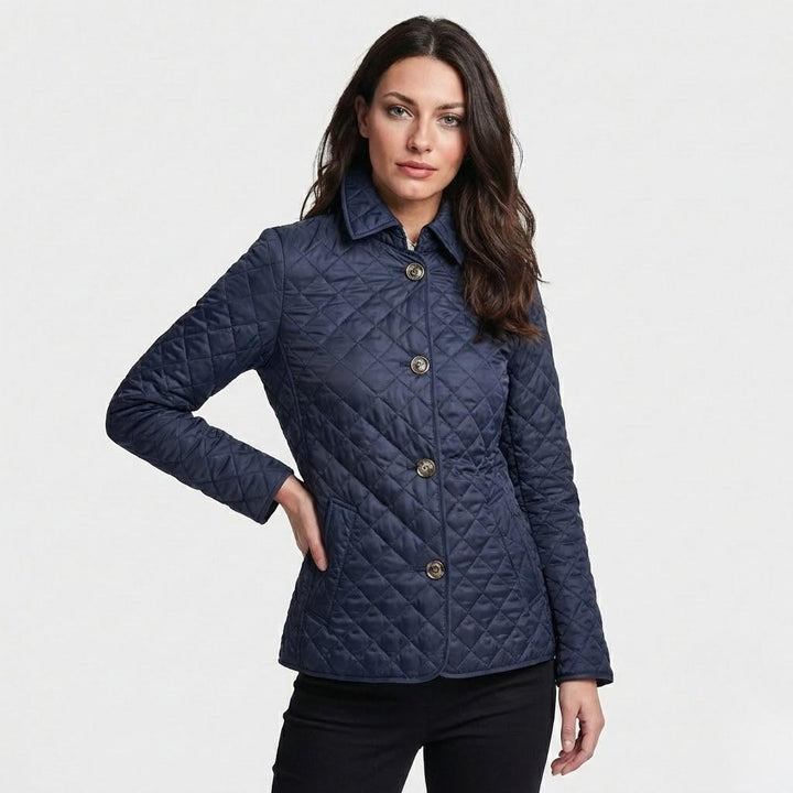 Fitted Cotton Blend Light Quilted Jacket
