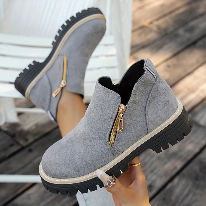 Double Zip Ankle Boots