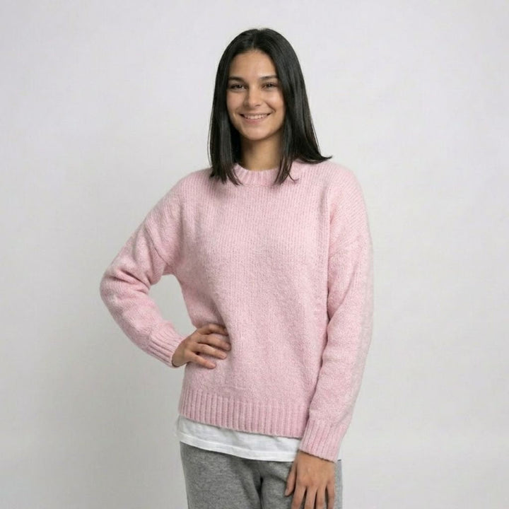 Cozy Oversized Knit Sweater in Acrylic-Polyester Blend