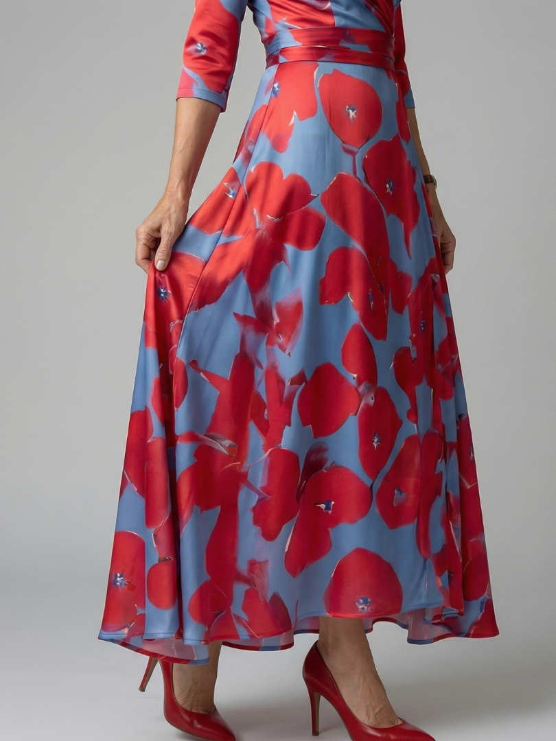 Luna | Floral Cross-Back Maxi Dress