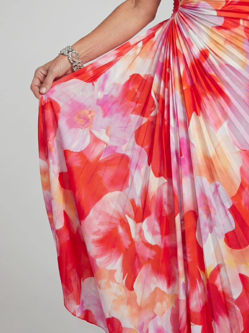 Jaromíra | One-Shoulder Floral Maxi Dress