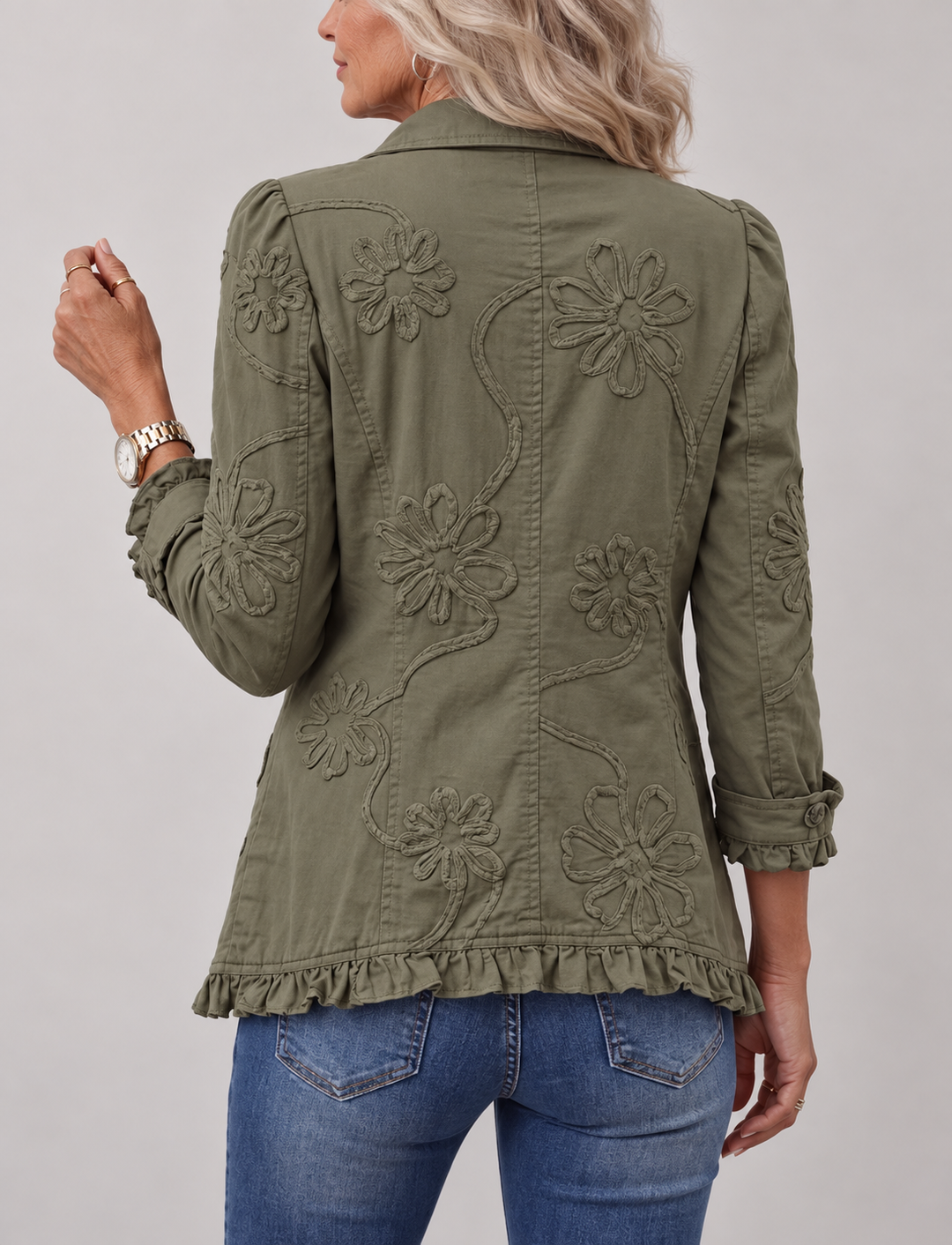 Aoife | Blazer with Floral Embroidery