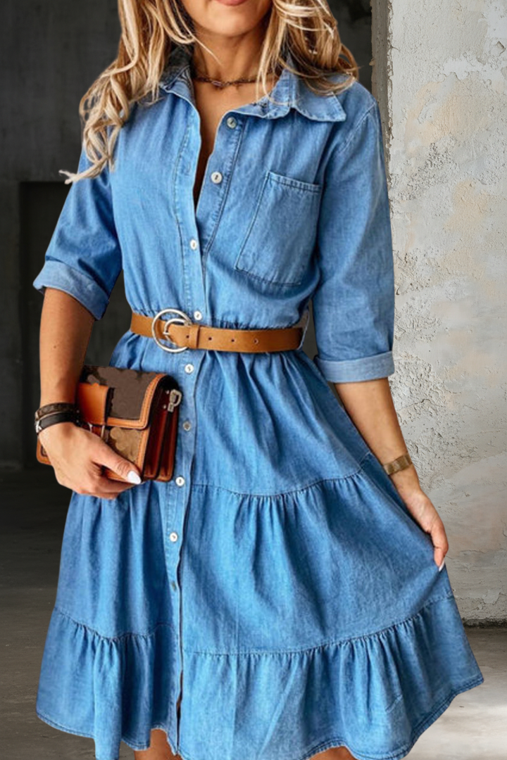 Bárbara - Chic Casual Denim Dress