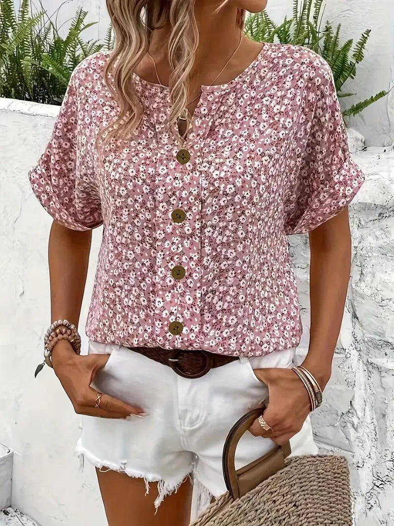 Verna | Elegant Blouse with Floral Print