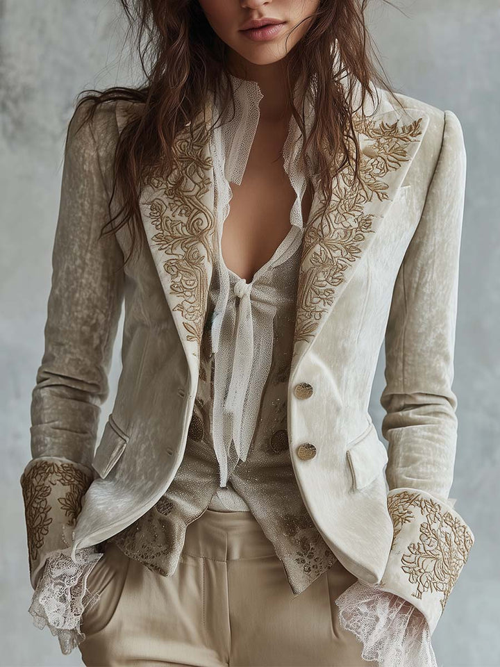Amberly | Custom-Fit Embroidered Blazer