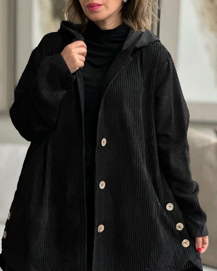 Mae | Cosy Corduroy Hooded Jacket