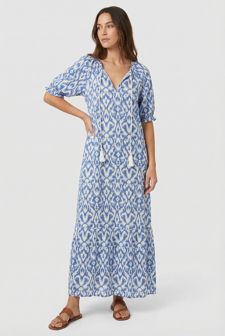 Denisa | V-Neck Floral Maxi Dress