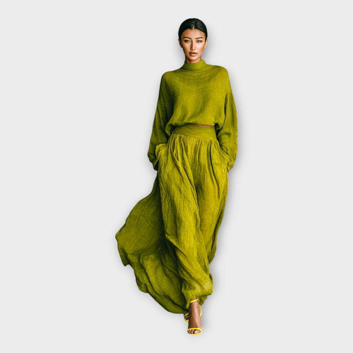 Elegant Airy Knitted Ensemble