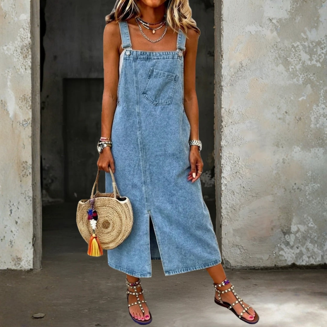 Susana - Relaxed Denim Strappy Dress