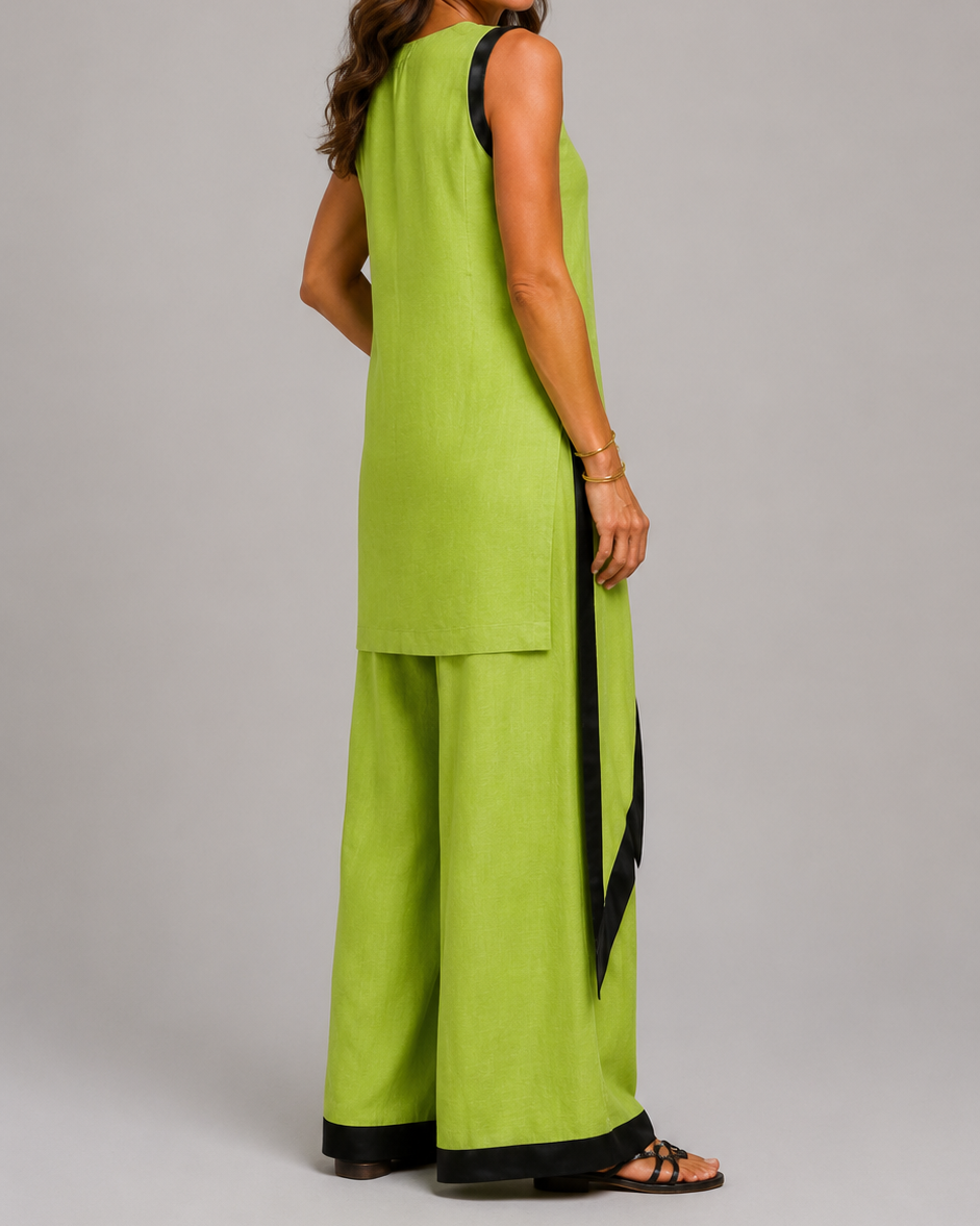 Leonora | Chic Co-Ord Set with Stylish Contrast Accents