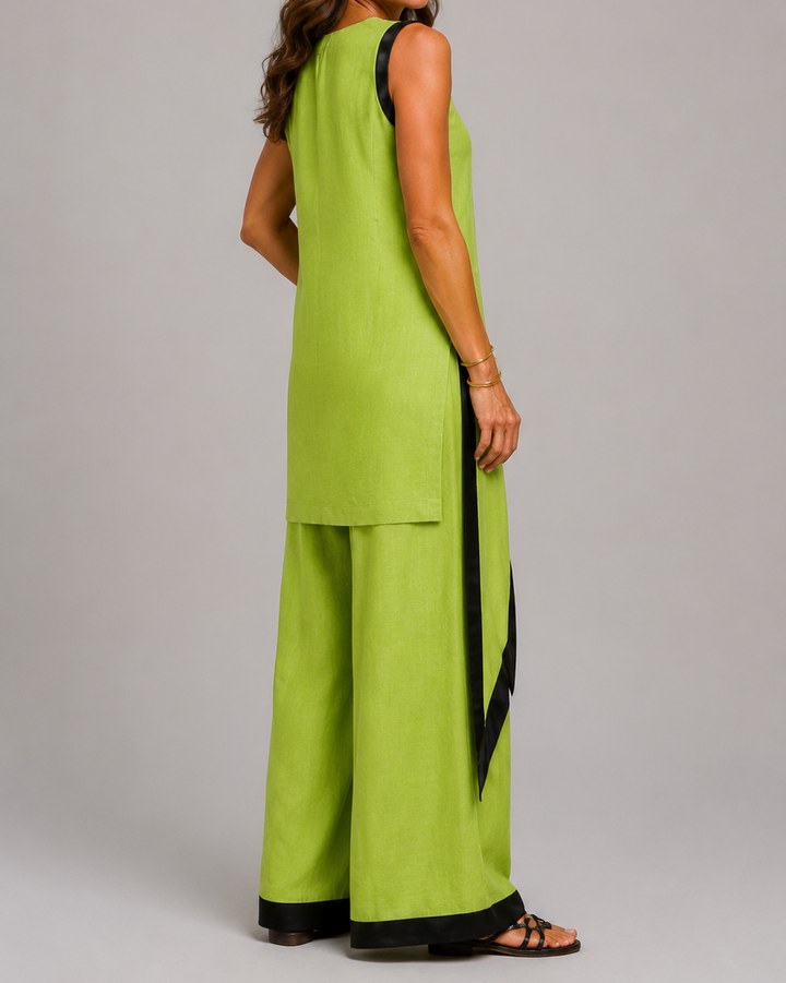 Leonora | Chic Co-Ord Set with Stylish Contrast Accents