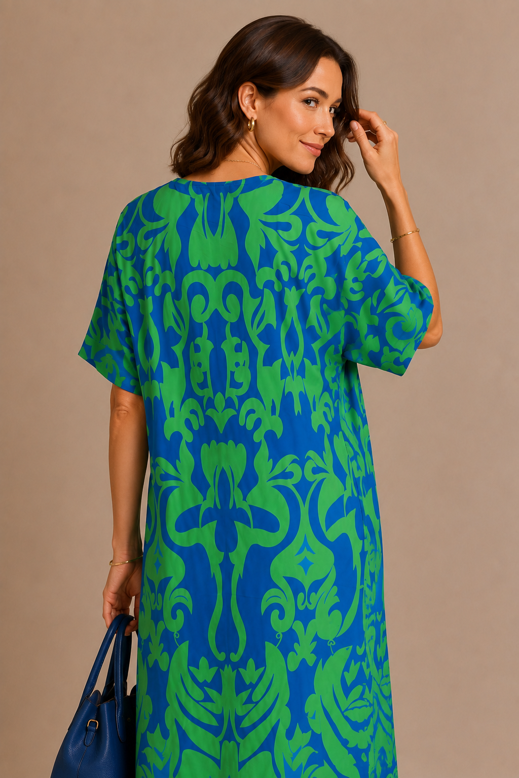 Bernadeta | V-Neck Patterned Dress