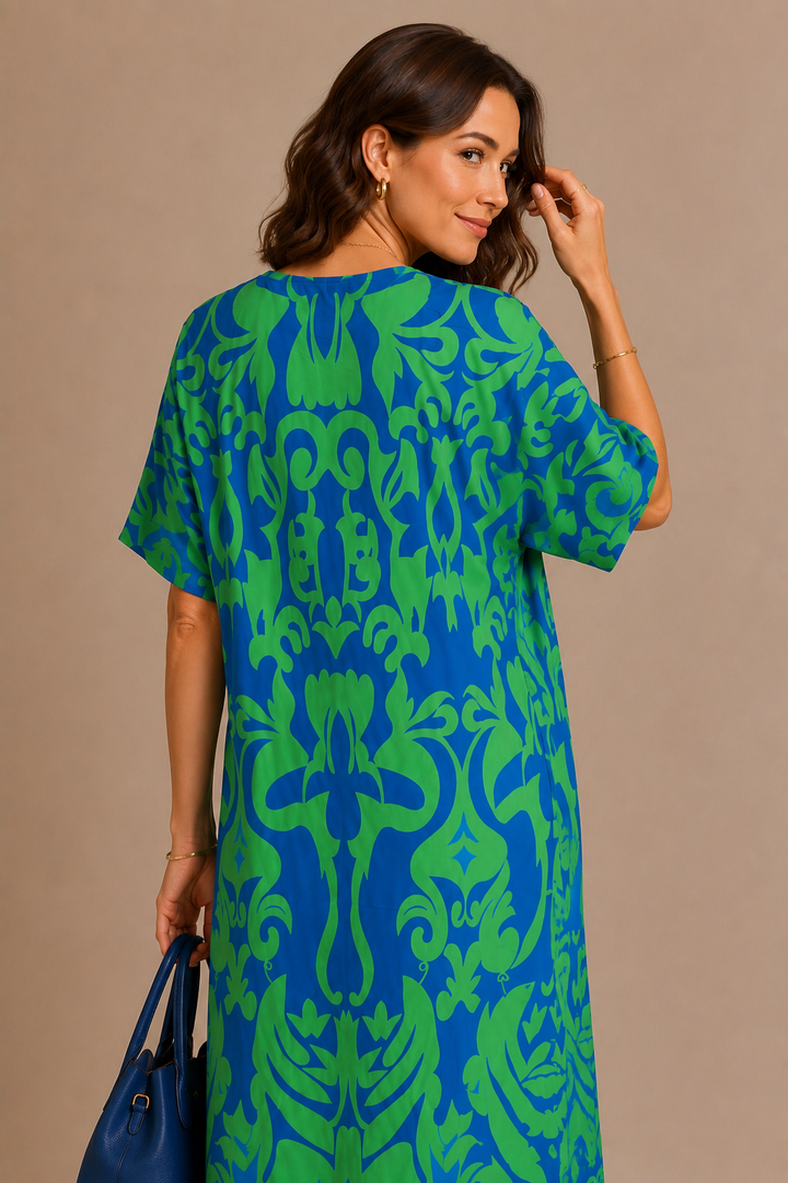 Bernadeta | V-Neck Patterned Dress