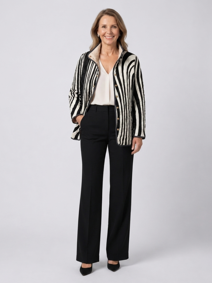 Sylvie Zebra Graphic Padded Jacket