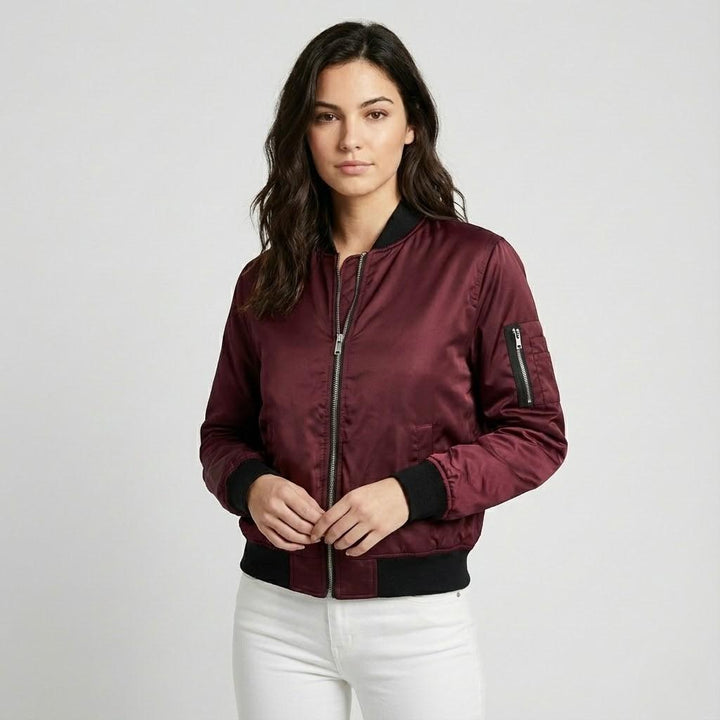 Classic Cut Urban-Style Lightweight Bomber Jacket