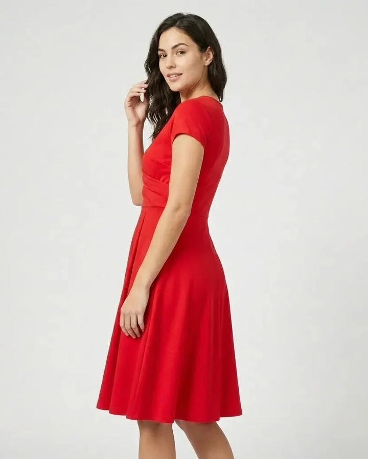 Nikola | V-Neck A-Line Midi Dress