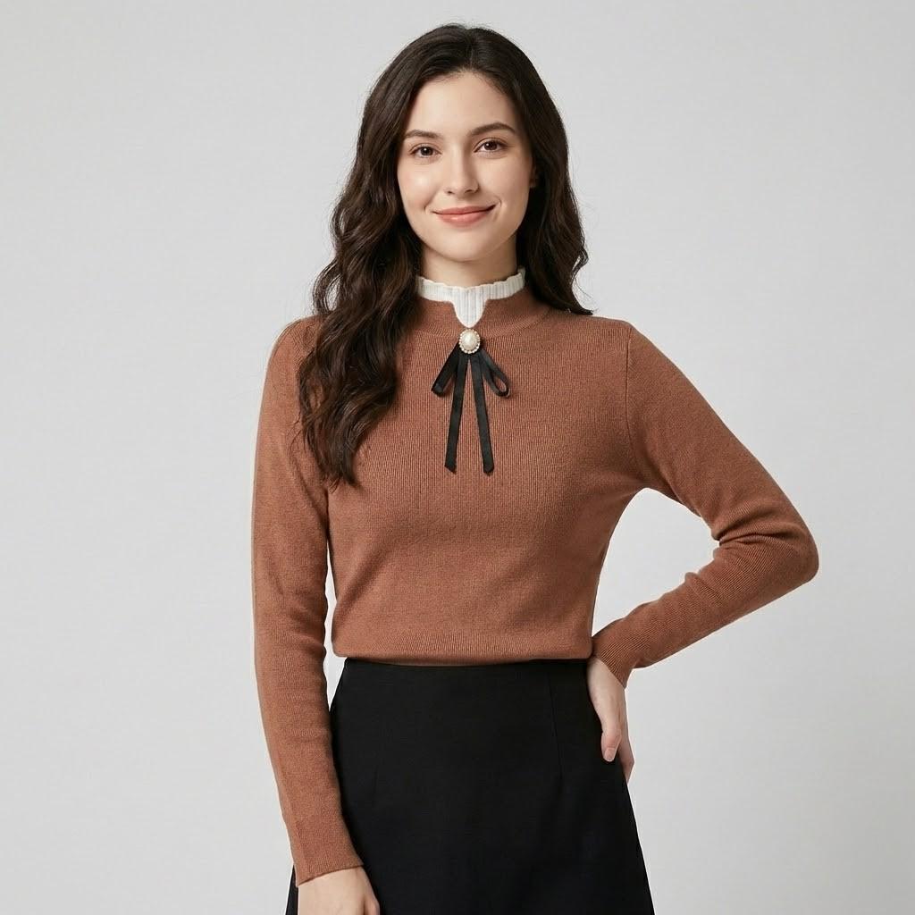 Chic Blouse with Stylish Bow Detail