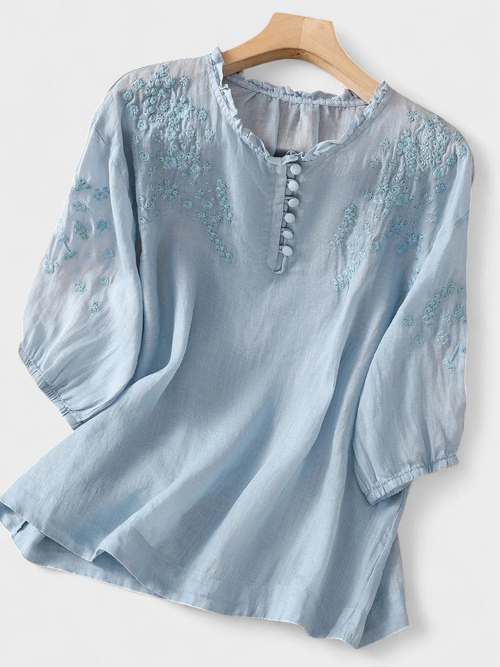 Kissina - Cotton and Linen Blouse